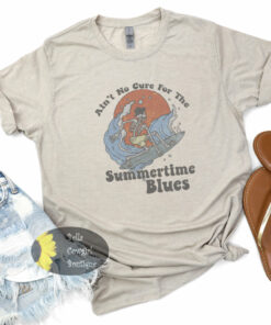 Ain’t No Cure For The Summertime Blues Country Music Surfing T-Shirt Ain’t No Cure For The Summertime Blues Country Music Surfing T-Shirt
