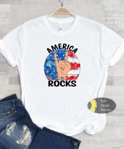 America Rocks Patriotic T-Shirt America Rocks Patriotic T-Shirt