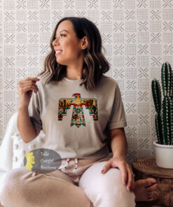 Aztec Sunset Serape Thunderbird T-Shirt Aztec Sunset Serape Thunderbird T-Shirt