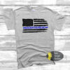 Back The Blue Distressed USA Flag Patriotic Women’s T-Shirt
