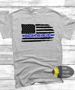 Back The Blue Distressed USA Flag Patriotic Women’s T-Shirt Back The Blue Distressed USA Flag Patriotic Women’s T-Shirt