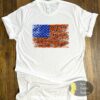 Distressed Leopard American Flag T-Shirt