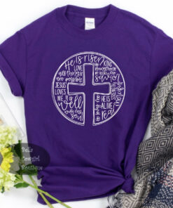 He Is Risen Cross Easter Women’s T-Shirt He Is Risen Cross Easter Women’s T-Shirt