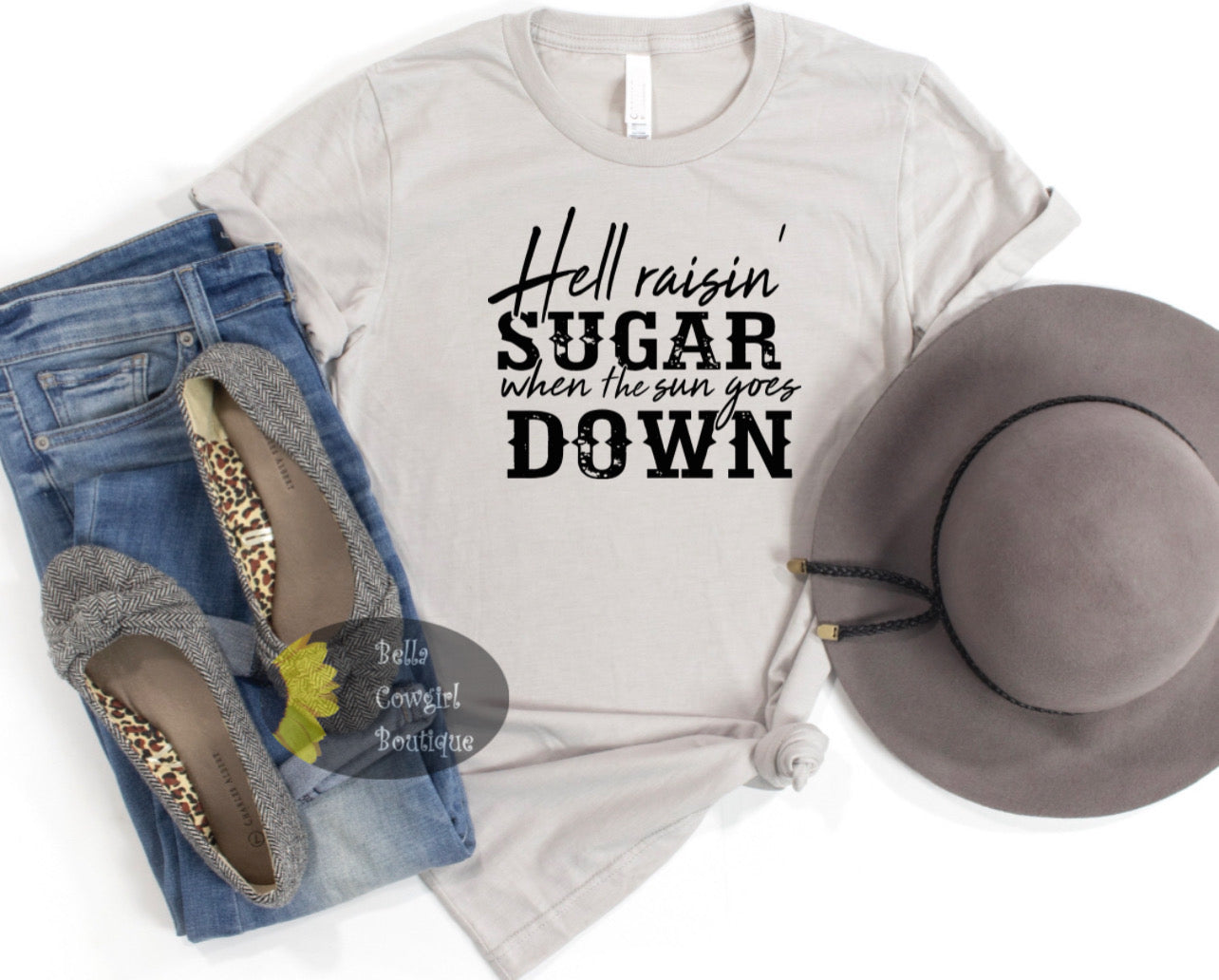 Hell Raisin' Sugar When The Sun Goes Down Country Music T-Shirt Hell Raisin' Sugar When The Sun Goes Down Country Music T-Shirt