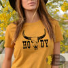 Howdy Steer Skull Punchy Western T-Shirt