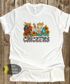 Just A Girl Who Loves Chickens Country T-Shirt Just A Girl Who Loves Chickens Country T-Shirt