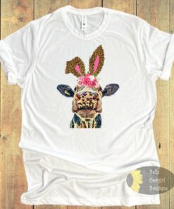 Leopard Cow Bunny Farmhouse Distressed Easter T-Shirt Leopard Cow Bunny Farmhouse Distressed Easter T-Shirt