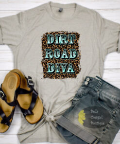 Leopard Dirt Road Diva Country Western T-Shirt Leopard Dirt Road Diva Country Western T-Shirt