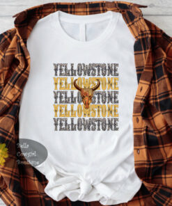 Leopard Steer Skull Yellowstone Western T-Shirt Leopard Steer Skull Yellowstone Western T-Shirt