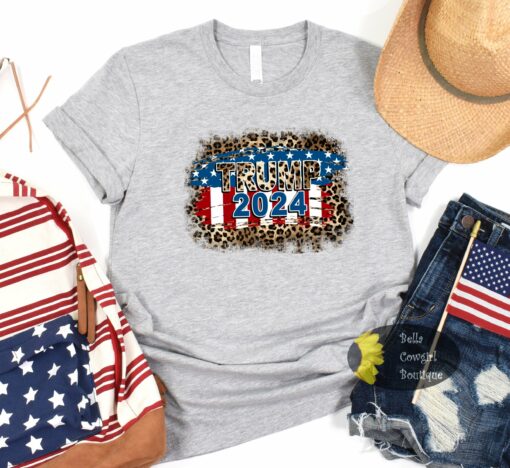 Leopard Trump 2024 Patriotic Women’s T-Shirt