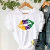 Mardi Gras Fleur De Lis Kiss Lips Women’s T-Shirt