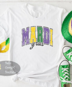Mardi Gras Varsity Letters T-Shirt Mardi Gras Varsity Letters T-Shirt