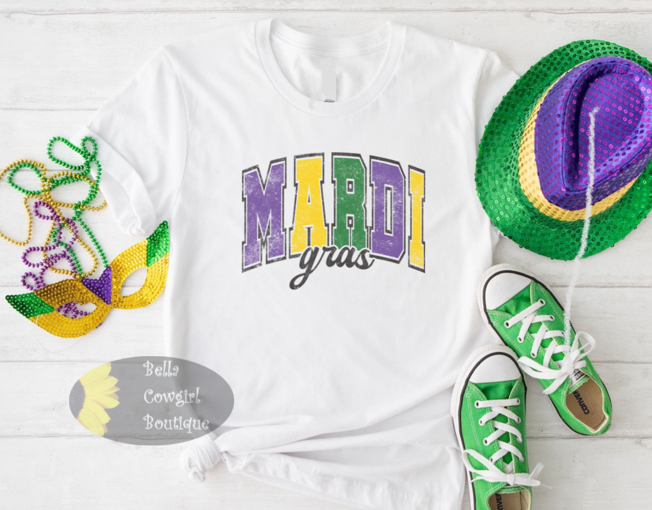 Mardi Gras Varsity Letters T-Shirt Mardi Gras Varsity Letters T-Shirt