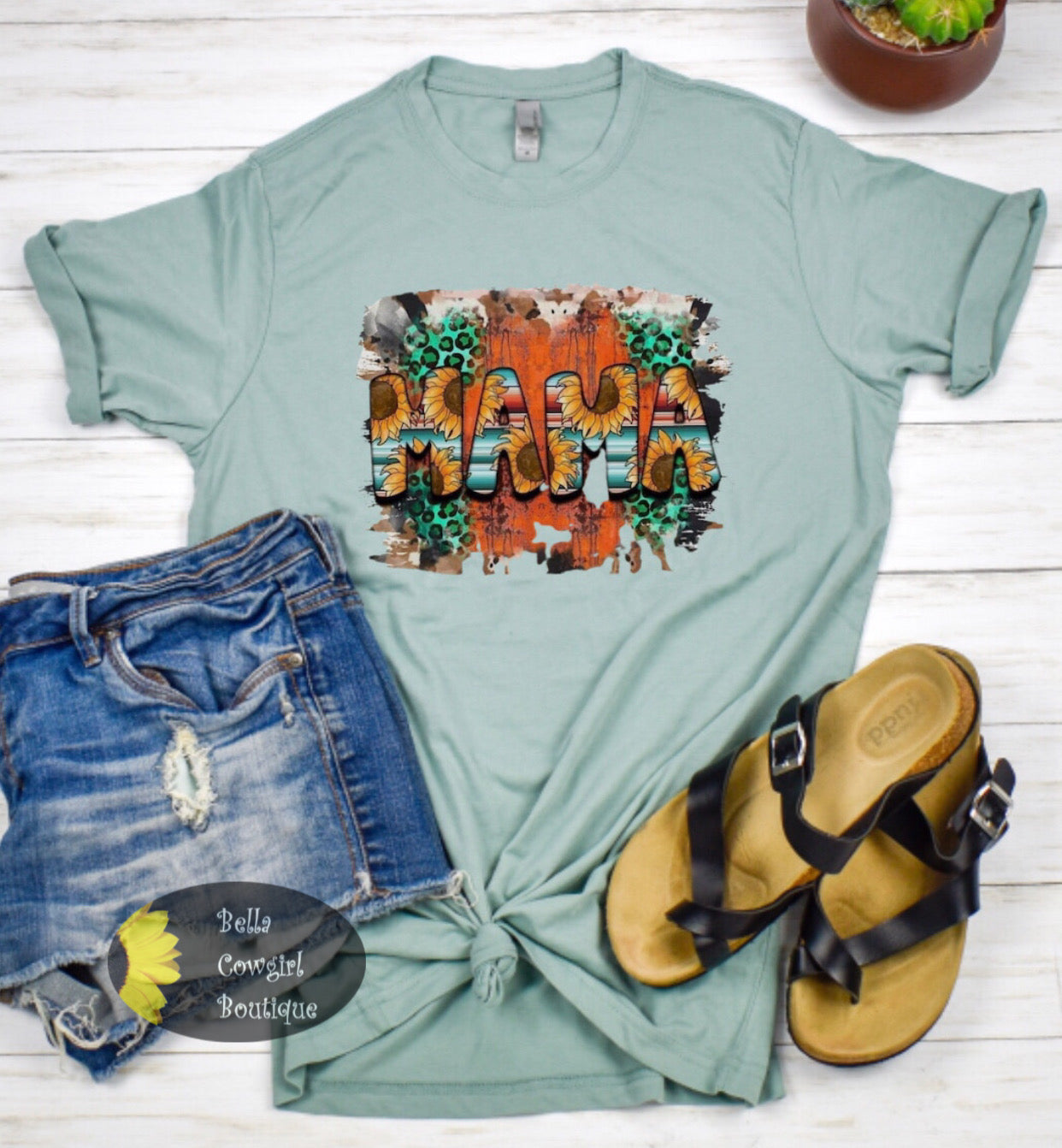 Western Sunflower Mama T-Shirt Western Sunflower Mama T-Shirt