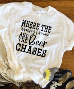 Where The Whiskey Drowns And The Beer Chases Friends In Low Places Country Music T-Shirt Where The Whiskey Drowns And The Beer Chases Friends In Low Places Country Music T-Shirt