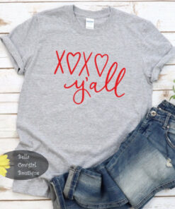 XOXO Y'all Valentine's Day Women's T-Shirt 1 XOXO Yall Valentines Day Womens T Shirt 2