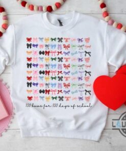 100 Bows For The 100Th Day Of School Shirt 100 Bows For The 100Th Day Of School Shirt