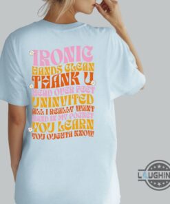 90S Vintage Alanis Morissette Tour Shirt Ironic Hand In My Pocket 2 Sided Shirts 90S Vintage Alanis Morissette Tour Shirt Ironic Hand In My Pocket 2 Sided Shirts