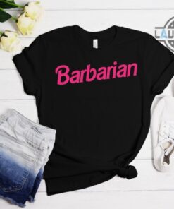 Barbarian Barbie Shirt Vintage Barbie Font T Shirt Dungeons And Dragons Barbarian Movie Tshirt Sweatshirt Hoodie Long Sleeve Short Sleeve Shirts