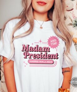 Barbie Madam President Kamala And Tim Shirt Harris Walz 2024 Tee Barbie Madam President Kamala And Tim Shirt Harris Walz 2024 Tee