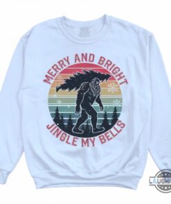 Bigfoot Merry And Bright T Shirt Hoodie Sweatshirt Funny Christmas Gift For Sasquatch Lover Bigfoot Merry And Bright T Shirt Hoodie Sweatshirt Funny Christmas Gift For Sasquatch Lover