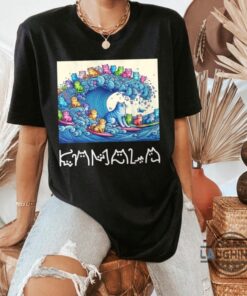Blue Wave Kamala Cat Shirt Inspired By Japanese Artist Blue Wave Kamala Cat Shirt Inspired By Japanese Artist