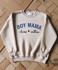 Boy Mom Sweatshirt Tshirt Hoodie Mens Womens Custom Kids Names Boy Mama Shirts Personalized Christmas Mothers Day Gift For Moms Mama Bear Sweater Boy Mom Sweatshirt Tshirt Hoodie Mens Womens Custom Kids Names Boy Mama Shirts Personalized Christmas Mothers Day Gift For Moms Mama Bear Sweater