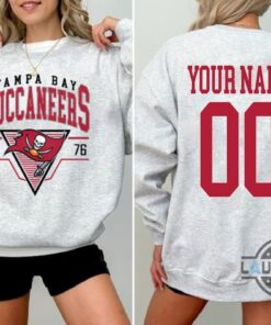 Buccaneers Sweatshirt Tshirt Hoodie Mens Womens 2 Sided Tampa Bay Buccaneers Football Crew Neck Shirts Custom Name And Number Vintage Apparel Gift For Fans Buccaneers Sweatshirt Tshirt Hoodie Mens Womens 2 Sided Tampa Bay Buccaneers Football Crew Neck Shirts Custom Name And Number Vintage Apparel Gift For Fans