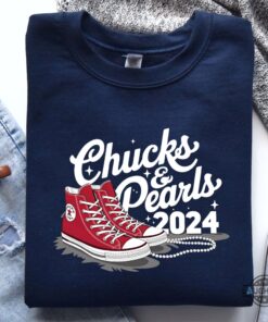 Chucks And Pearls Shirt Kamala Harris 2024 Tshirt Sweatshirt Hoodie First Madam President Shirts Chucks And Pearls Shirt Kamala Harris 2024 Tshirt Sweatshirt Hoodie First Madam President Shirts