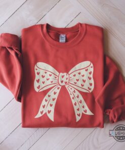 Coquette Valentines Day Heart Bow Sweatshirt T Shirt Hoodie