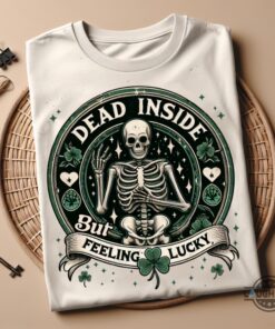 Cute St Patricks Day Shirt Sweatshirt Hoodie Mens Womens Dead Inside But Feeling Lucky Funny Skull Shirts Skeleton Tee Lucky Shamrock Saint Pattys Day Gift Cute St Patricks Day Shirt Sweatshirt Hoodie Mens Womens Dead Inside But Feeling Lucky Funny Skull Shirts Skeleton Tee Lucky Shamrock Saint Pattys Day Gift