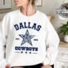Dallas Cowboys Sweatshirt White Dallas Cowboys Shirts Dallas Cowboys Vintage Sweatshirt Dallas Cowboy Shirt Mens Womens Dallas Cowboys Long Sleeve Shirt