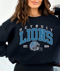 Detroit Lions Long Sleeve Shirt Tshirt Hoodie Sweatshirt Mens Womens Vintage Detroit Lions Apparel Est 1934 Detroit