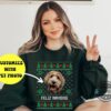 Feliz Navidog Sweater Tshirt Hoodie Mens Womens Custom Pets Dogs Photo Ugly Christmas Sweatshirt Personalized Gift For Dog Lovers Owners Moms Dads