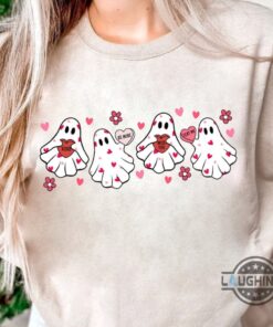 Ghost Valentines Day Shirt Sweatshirt Hoodie Mens Womens Cute Pink Valentines Day Gift Will You Be My Boo Tee Shirts Retro Conversation Hearts Spooky Tshirt Ghost Valentines Day Shirt Sweatshirt Hoodie Mens Womens Cute Pink Valentines Day Gift Will You Be My Boo Tee Shirts Retro Conversation Hearts Spooky Tshirt