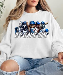 Horror Characters In La Dodgers Uniform T Shirt Sweatshirt Hoodie Horror Characters In La Dodgers Uniform T Shirt Sweatshirt Hoodie