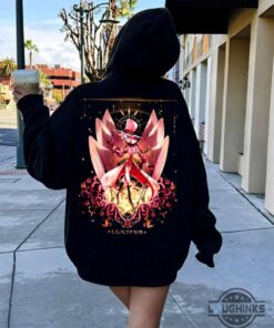 Lucifer Morningstar Hazbin Hotel Shirt Back Side Stylish And Trendy Design Lucifer Morningstar Hazbin Hotel Shirt Back Side Stylish And Trendy Design