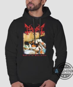 Mayhem Shirt Controversy Dead Vocalist Black Metal Rock Band Tshirt Sweatshirt Hoodie Rare Reprint The Dawn Of The Black Hearts Tee