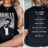 Niall Horan T Shirt Sweatshirt Hoodie Mens Womens The Show 2024 2 Sided Shirt Niall Horan Vintage Tee One Direction Concert Tour Fan Gift Never Grow Up