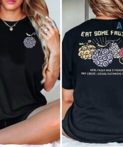One Piece Anime Shirt Sweatshirt Hoodie Eat Some Fruits Pne Piece Devil Fruits Double Sided Shirts Luffy Zoro Nami Devil Fruit T Shirt Monkey D Dragon Devil Fruit Tshirt