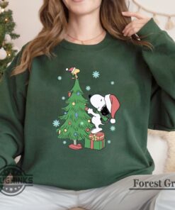 Snoopy Christmas T Shirts Hoodies Sweatshirts Mens Womens Cute Snoopy And Woodstock Christmastree Farm Vintage Tee