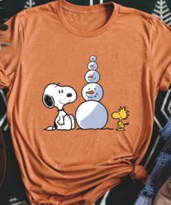 Snoopy Woodstock And Snowman Christmas Shirt Snoopy Woodstock And Snowman Christmas Shirt