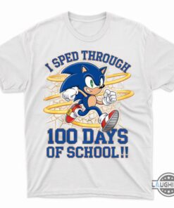 Sonic 100 Days Of School Shirt Sonic 100 Days Of School Shirt