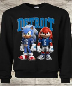 Sonic And Knuckles Detroit Lions Football Shirt Sonic And Knuckles Detroit Lions Football Shirt