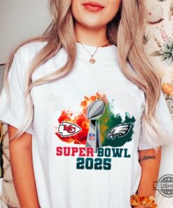 Super Bowl 2025 Eagles Vs Chiefs Shirt Football Superbowl Tee Super Bowl 2025 Eagles Vs Chiefs Shirt Football Superbowl Tee