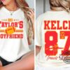 Taylors Boyfriend Superbowl Shirt Sweatshirt Hoodie Mens Womens 2 Sided Go Taylors Boyfriend Travis Kelce Taylor Swift Tshirt Kansas City Chiefs Football Gift