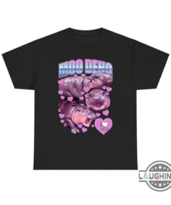 Thai Baby Hippo Moo Deng I Love You Shirt I Heart You Tee Thai Baby Hippo Moo Deng I Love You Shirt I Heart You Tee