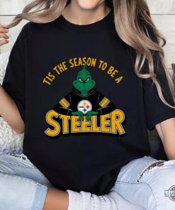 Tis The Season To Be A Steeler Football Christmas Grinch Shirt