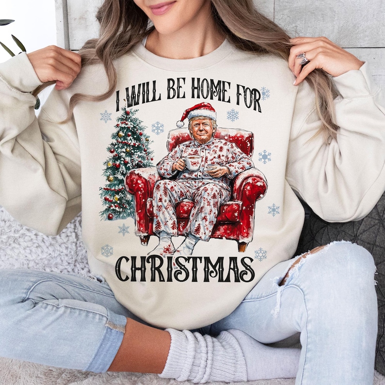 Trump Pajamas Ill Be Home For Christmas Shirt Trump Pajamas Ill Be Home For Christmas Shirt