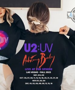U2 Concert Shirt Sweatshirt Hoodie Mens Womens Double Sided U2 Concert Las Vegas Ultraviolet Sphere Shirts Concierto U2 Bono U2 En Las Vegas Mexico 2023